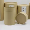 Cadeau cadeau 5pcs papier kraft universel peut boîte d'emballage de thé récipient alimentaire pot de tube scellé