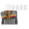 Kvinnors tvådelar byxor designer hoodie överdimensionerad regnbåge rand långärmad tröja blixtlås med fickpocken huvtröjor spring casual uppgraderat material bra quanlity