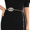 Ceintures mode élégantes dames en métal réglable chaîne de taille fine femmes sangle robe ceinture perle vêtements décoratifs accessoires 310Z