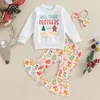 Одежда наборы 2024-10-09 Lioraitiin малыш малышка для детской девочки рождественская одежда для печати с длинным рукавом мультфильма.