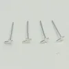 Smycken 925 Sterling Silver Plain Cross Tiny Nose Stud Fashion Body Piercing Smycken Nostril Stud 20st/Pack