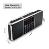 Alto-falantes Lefon L288 AM FM Bluetooth Rádio Receptor Digital Portátil Speaker Estéreo MP3 Player com TF USB AUX Handsfree Call Lock Button