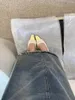 Sapatos de vestido 2024 com saia Mary Jane Light Cut Sandálias Chunky Início Primavera Verão Mulheres Mulheres Francesas Douradas