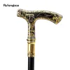 Gold Black Luxury Bear Handle Walking Cane Fashion Decorative Walking Stick Gentleman Elegant Cosplay Cane Knob Crosier 90cm