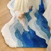 Maty do kąpieli estetyczne tufing oceaniczny sypialnia dywanika miękka puszysta malownicza fala nocna dywan dywan podłogowa matka portier robo