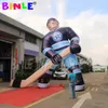 Großhandel 8mH (26ft) mit Gebläse Kundenspezifische aufblasbare Werbung für Hockeyspieler Modell Blow Up Sportsman Sculpture für die Dekoration von Wettkampfstätten