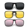Солнцезащитные очки VIVIBEE Поляризованные солнцезащитные очки с откидной клипсой для вождения в темноте UV400 Фотохромные антибликовые линзы БлизорукостьСолнцезащитные очки для водителя автомобиля H24223