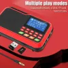 Altoparlanti Radio FM portatile Mini ricevitore radio Altoparlante Bluetooth Lettore musicale con display LCD Supporto vivavoce TFCard/USB/Riproduzione con auricolare