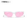 Solglasögon Y2K Punk Women 2024 Designer Sport Eyewear Pink White Glasses Trending Products Shades för Gafas de Sol Mujer