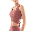 Aktywne koszule al Yoga Crop Top upiększanie z tyłu seksowna design sens bown sukienka kobiety solidny sport