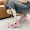 Slippers Massive Thick Bottom Luxury Designer Slipper Silver Sandals Women Shoes Woman Sneakers Sport Class Boti High End