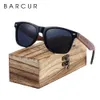 Sunglasses BARCUR Black Walnut Wood Sunglasses for Man Polarized High Quality Sqare Sun Glasses Men UV400 Eyewear Accessory Original Box H24223