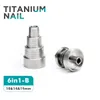 Metal banger domeless titânio prego 10mm 14mm masculino femal conjunta 2/ 4/ 6 em 1 com 6 tipos diferentes acessório de fumaça frete grátis