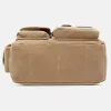 Backpack Multifunctional Men's Vintage Briefcase Canvas Business Office Messenger Bag Laptop Bag Large Capacity Shoulder Bag XA509F