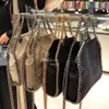Stella McCartney Falabella mini borsa tote donna nastro metallico nero piccola shopping bag donna borsa a mano in pelle crossbody spalla Ba267x