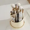 Storage Bottles 2024 360° Rotating Makeup Brush Box Desktop Cosmetic Container Supplies For Bedroom Dormitory Tabletop Organization