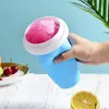 Copo de silicone personalizado reutilizável de verão 2024, copo de gelo criativo para espremer creme lamacento