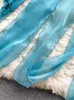 Robes de travail SINGREINY Érotique Mousseline de Soie Costumes Féminins Mode Bustier Camisole Coiffe Gland Jupes Fendues Lingerie Sensuelle 3 Pièces Ensembles