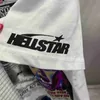 MENS TSHIRTS HELLSTAR SHIRT T SHIRT GRAFIC TEE MEN MENS DESIGNER SHIRTS KLÄDER HIPSTER Tvättade tyg Street Graffiti Bokstäver Folie Print Vintage Summer Cotton Loose Loose