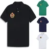 Men's Polos Summer Cotton Lapel Short Sleeve Big Horse Label And Three Embroidery POIO Shirt