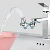 Badrumsvaskar kranar högkvalitativ mässingskran Lyxig kallt vattenbassäng Mixer Tap med mekanisk armspray svivel 1080 grad