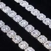 Ювелирные изделия Qianjian 3 мм Iced Out Серебряное ожерелье 925 пробы с муассанитом и теннисным звеном