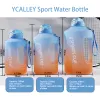 Ekipman Ycalley Sport Su Şişesi Hatırlatma Silikon Sith Saman Susbotle Ürünleri Fitness Büyük Şişeler 1500ml / 2300ml / 3800ml Spor
