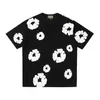 Denims kapok full print foam print hip-hop loose short sleeved T-shirt tears for men