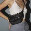 Midjesäckar kvinnor Fanny Pack Brand Designer Belt Bag Chain Black Crossbody Messenger Cool Simple Chest221V