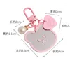 Keychains Metal Bear Heart-Shiped Animal Keychain Keyring For Friend Lovers Rhinestones Harts Pearl Cute Bag Car Airpods Box Accessory