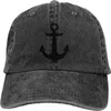 Ball Caps Fashion Funny Ship Anchor Hat Retro Baseball Hats Regulowany rozmiar czapki do biegania dla damskich męskich prezent podróży