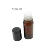 Garrafa 10 x 30ml 50ml rolo de vidro âmbar na garrafa de perfume 50cc vazio marrom óleo essencial rollon recipientes para uso embalagens cosméticas
