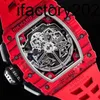 Montre homme RicharMill ZF Factory Tourbillon Tpt boîtier de montre Clone montre rouge avec 44.50mmQOX2