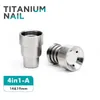 Metal banger domeless titânio prego 10mm 14mm masculino femal conjunta 2/ 4/ 6 em 1 com 6 tipos diferentes acessório de fumaça frete grátis