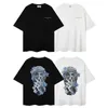 2024 Ins Brand Designer Men's T-Shirts IH NOM UH NIT Letter Masked Men Print Casual Short Sleeve Men Women 100% Cotton Loose Comfortable T Shirt Size S-XL