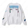 Herensweaters Herensweatshirt Mode Usa Designer Trui Heren Pullover Sweatshirts Klassiek Patroon Print Ronde hals Lange mouw Offs- Witte hoodie