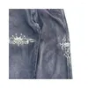 Jeans masculinos jnco mens harajuku retro hip hop crânio bordado baggy denim calças 90s rua gótico calças largas streetwear