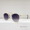 Lunettes de soleil ovales pour petites femmes, marque de styliste, cercle dégradé UV400, monture métallique, Cool, chaîne, 2024