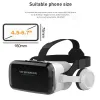 Glasögon mobiltelefon virtual reality headset, iPhone och Android Phone VR -headset med trådlösa hörlurar för 4,56,7 tum smartphone