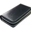 Modedesigner-Kreditkartenetui, hochwertiges, klassisches Leder-Geldbörse mit doppeltem Reißverschluss, gefaltete Tasche für Notizen und Quittungen, Geldbörse, wallet252f