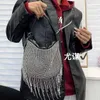 Блестящая и стойкая вода с бриллиантами, высококачественная сумка через плечо с кисточками, модная ручная женская сумка большой вместимости