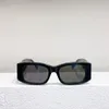 Zomer rechthoek ovale zwarte zonnebril 4105 zwart grijs gradiënt designerbril voor dames met Box314e