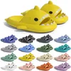 Gratis verzending Designer shark slides sandaal slipper sliders voor mannen vrouwen sandalen slide pantoufle muilezels heren dames slippers trainers slippers sandles color27