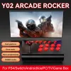 Joysticks Arcade Oyun Dövüş Çubuğu Kablolu/Bluetooth Kablosuz/2.4G 3MODE BAĞLANTI PS4/PS3/Xbox One/Switch/PC için Turbo Makro İşlevleri