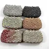 Silver Black Champagne 6 Colors Evening Crystal Rhinestone Clutch Design Gemstone Party Wedding Diamond Purses Bags254W