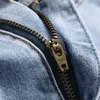 Męskie dżinsy mężczyźni rozciągnij chude dżins rozerwany 2024 jesień zima klasyczna niebieskie spodnie ulica Slim Fit