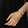 Koper 24k verguld 2023 nieuw ontwerp dameshorloge Japans prachtig retro kleine wijzerplaat geavanceerd horloge klein eenvoudig waterdicht