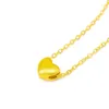 Pendants HOYON Real 18K Gold Color Necklace Women's Heart Pendant Matte Clavicle Chain Neck Collares For Girlfriend Fashion Birthday Gift