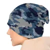 Bérets Camouflage bleu Skullies Bons de gabares Summer Men de ski Cape de ski chaud Bonnet à double usage tricoté