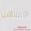 Jewelry 100pcs/lot 1.2mm 925 Sterling Silver Small Ball Nose Studs Tiny Nose Ring 24G Nez Piercing Body Jewelry